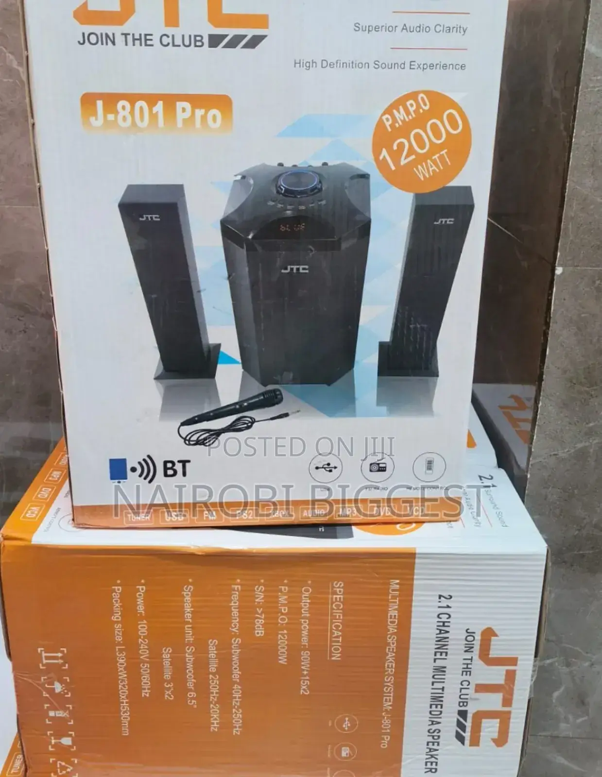 Original JTC Mtungi 2.1ch Hometheatre-Bt/Fm/Usb-12,000w