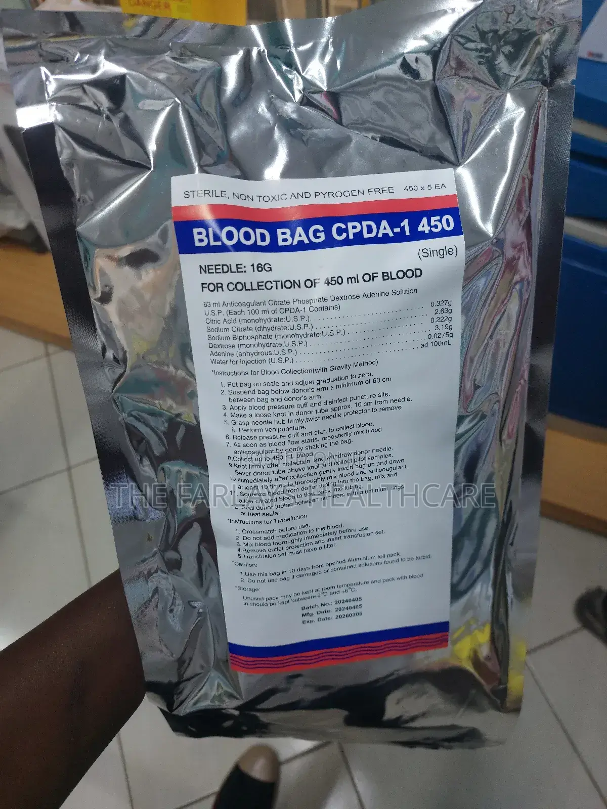 Blood Bags Single.