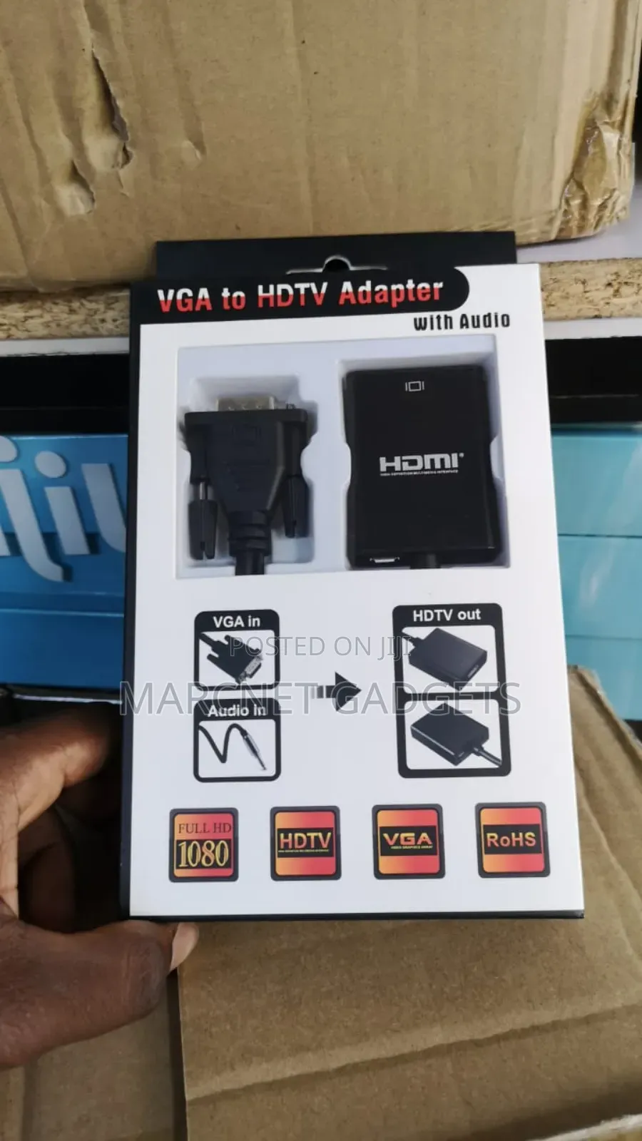 Vga to Hdmi Converter With Audio Cable and Usb Power