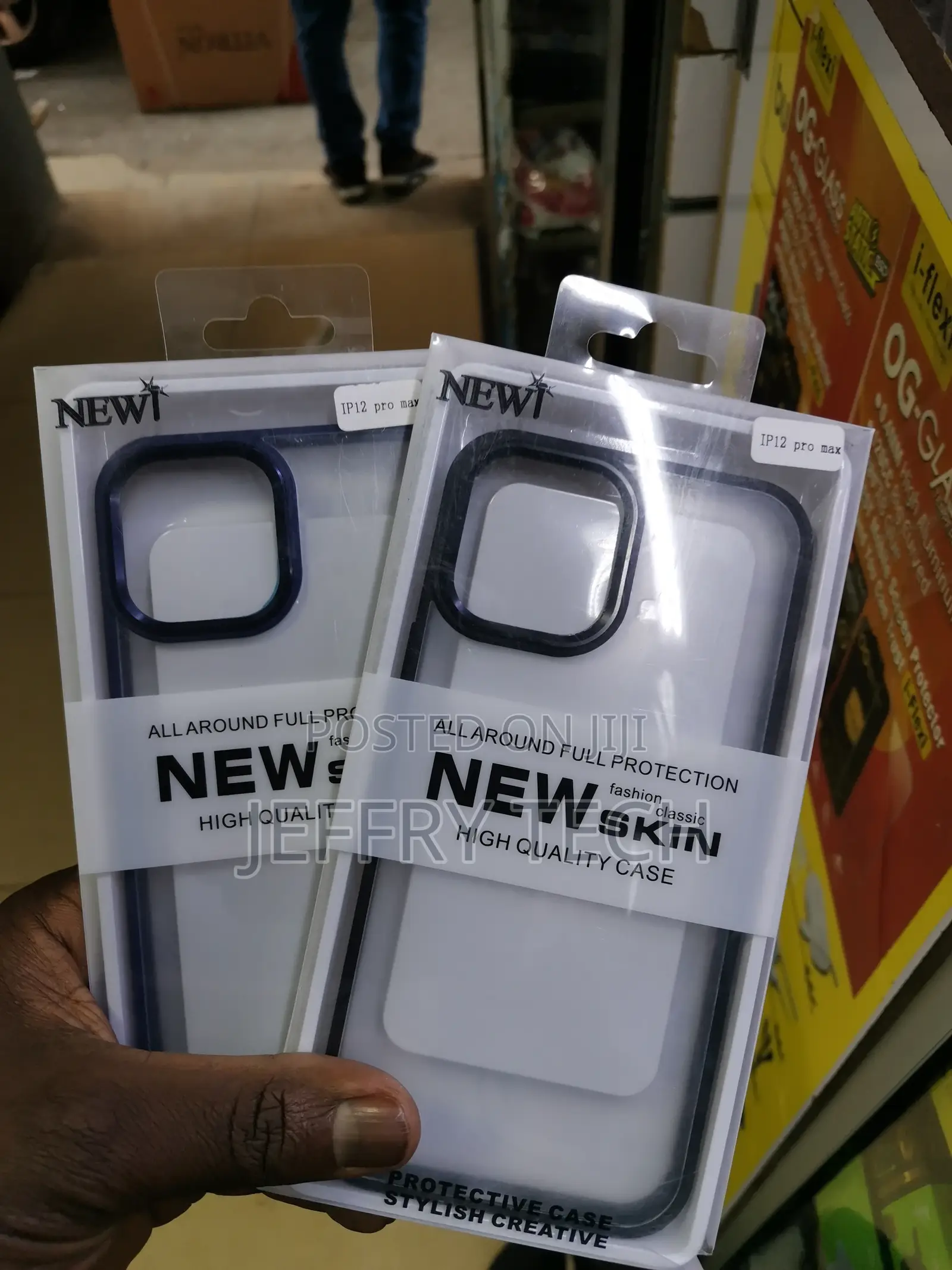 Transparent Case With Colorful Edge iPhone 12 PRO Max New Sk