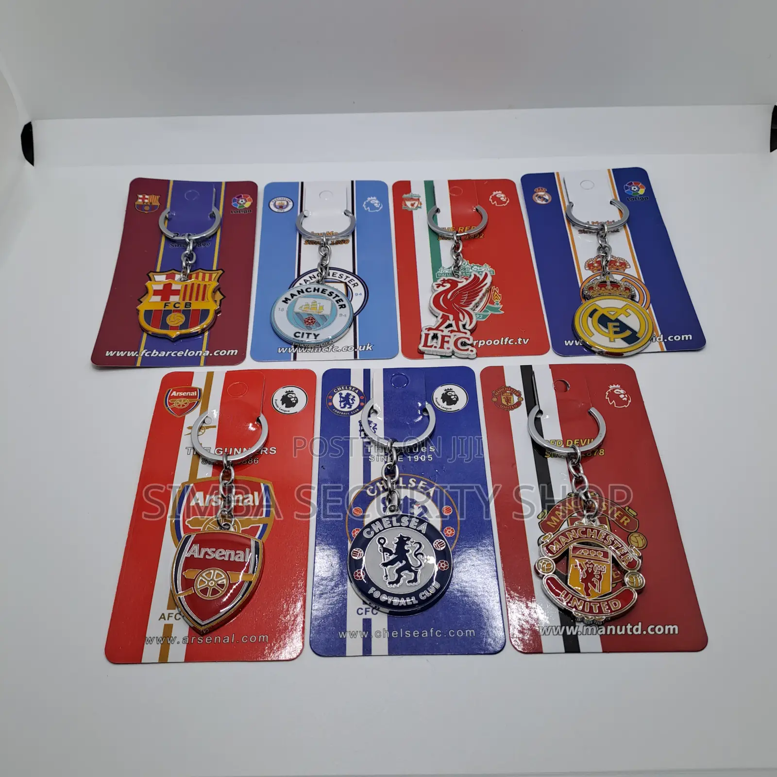 Colored Logo Football Fan Club Keychain Soccer Keyholder