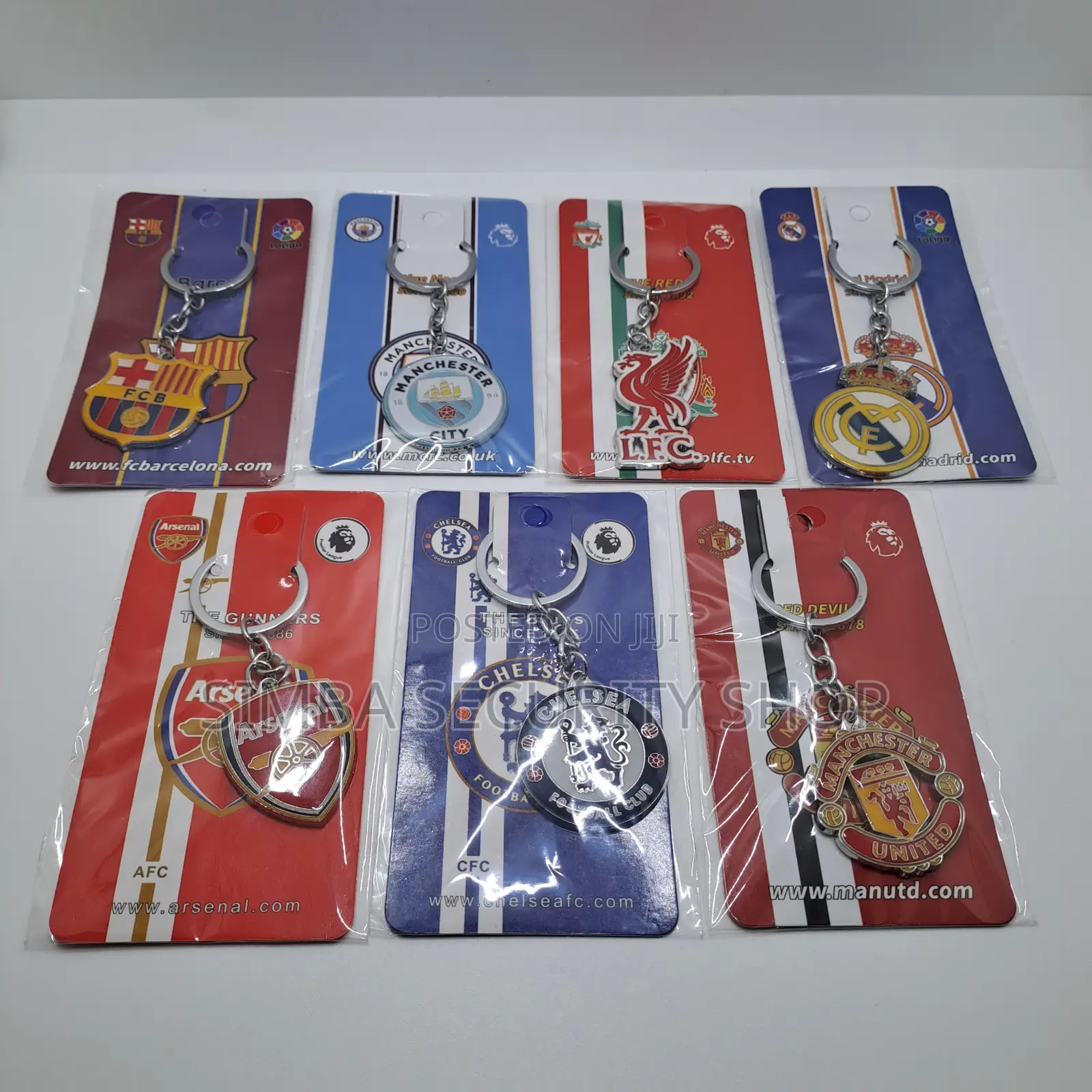 Colored Logo Football Fan Club Keychain Soccer Keyholder