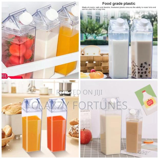 1l Acrylic Fridge Milk Bottle With Tight Duo Lid - thumbnail 2