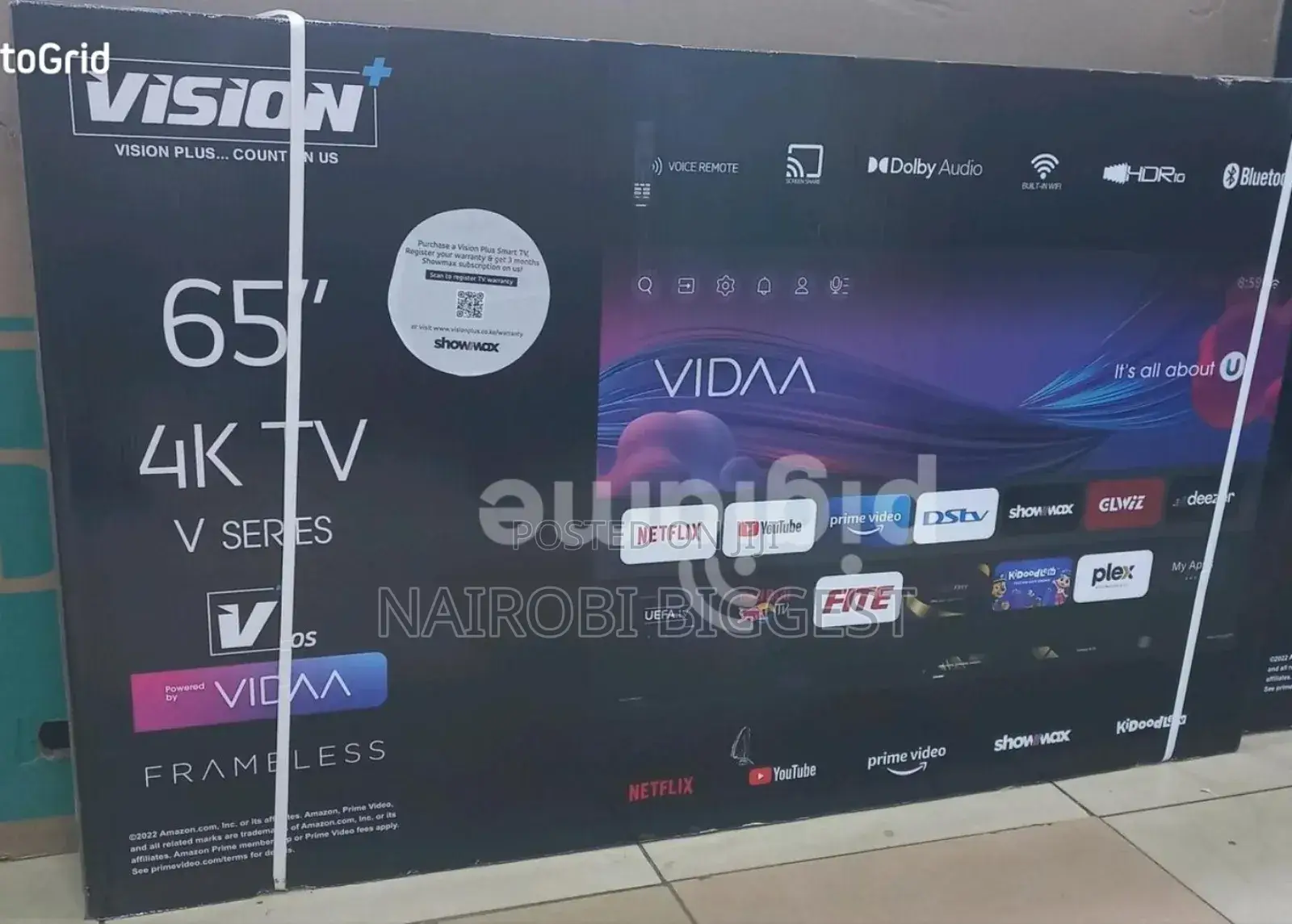 Vision 65" Vidaa Frameless Television