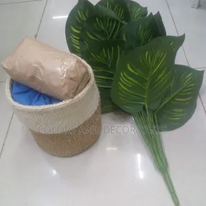 Complete Set of Artificial Plant, Basket 8" Stones
