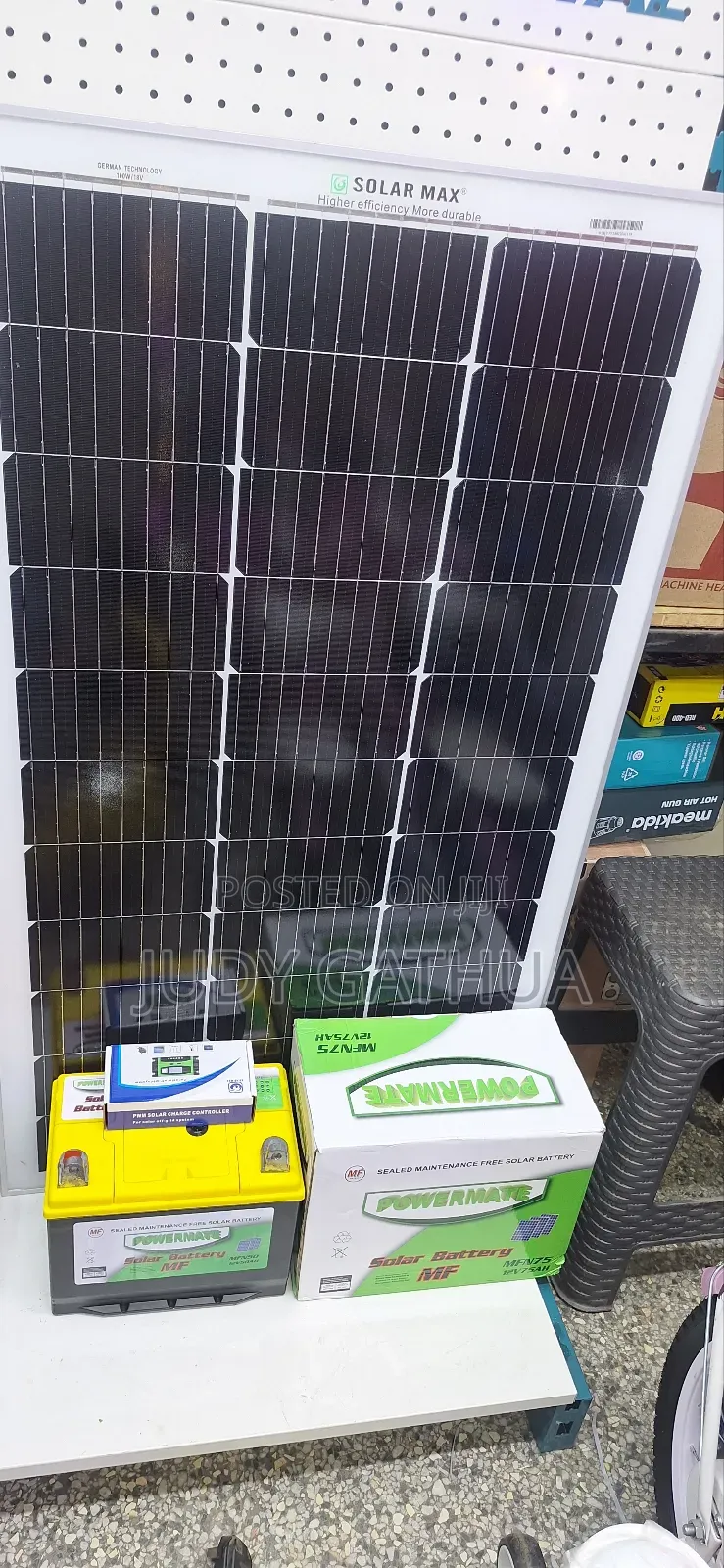 Solar Panel Battery and Charge Controler