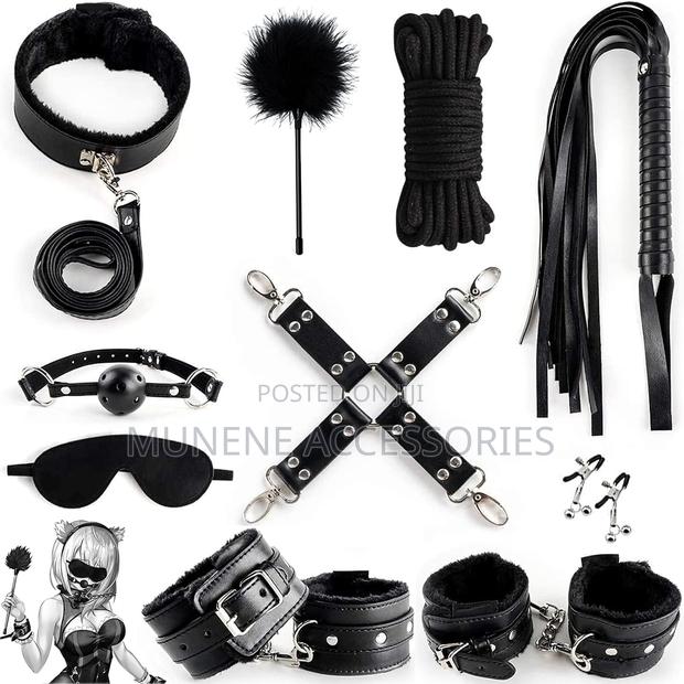 BDSM Bed Restrain Fetish Bondage Kit 10pc Leather Set Unisex