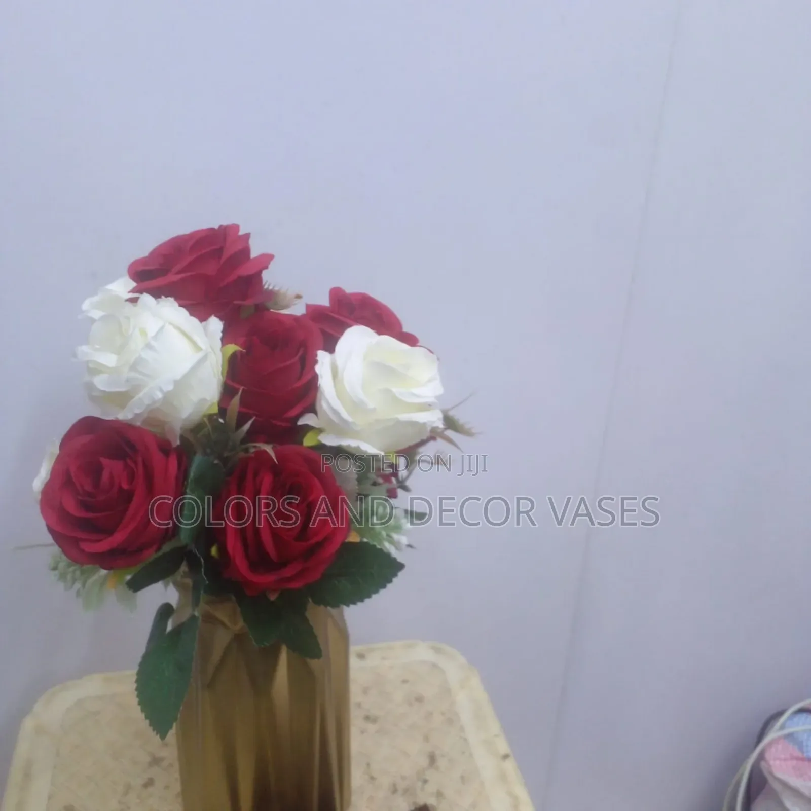 Maroon Red and White Roses