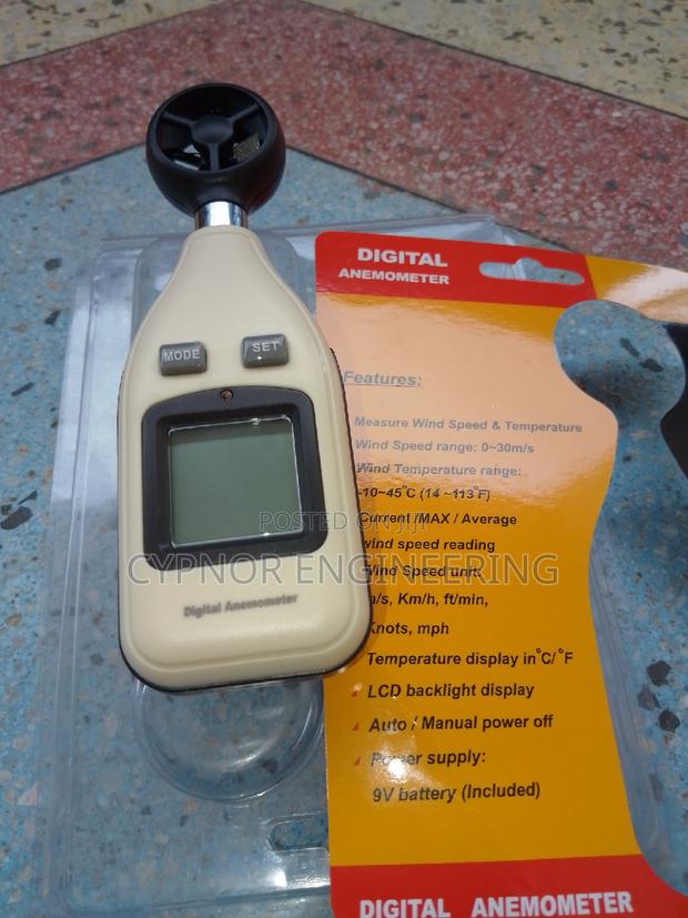 Accurate Wind Speed Reader: Anemometer Device - main view