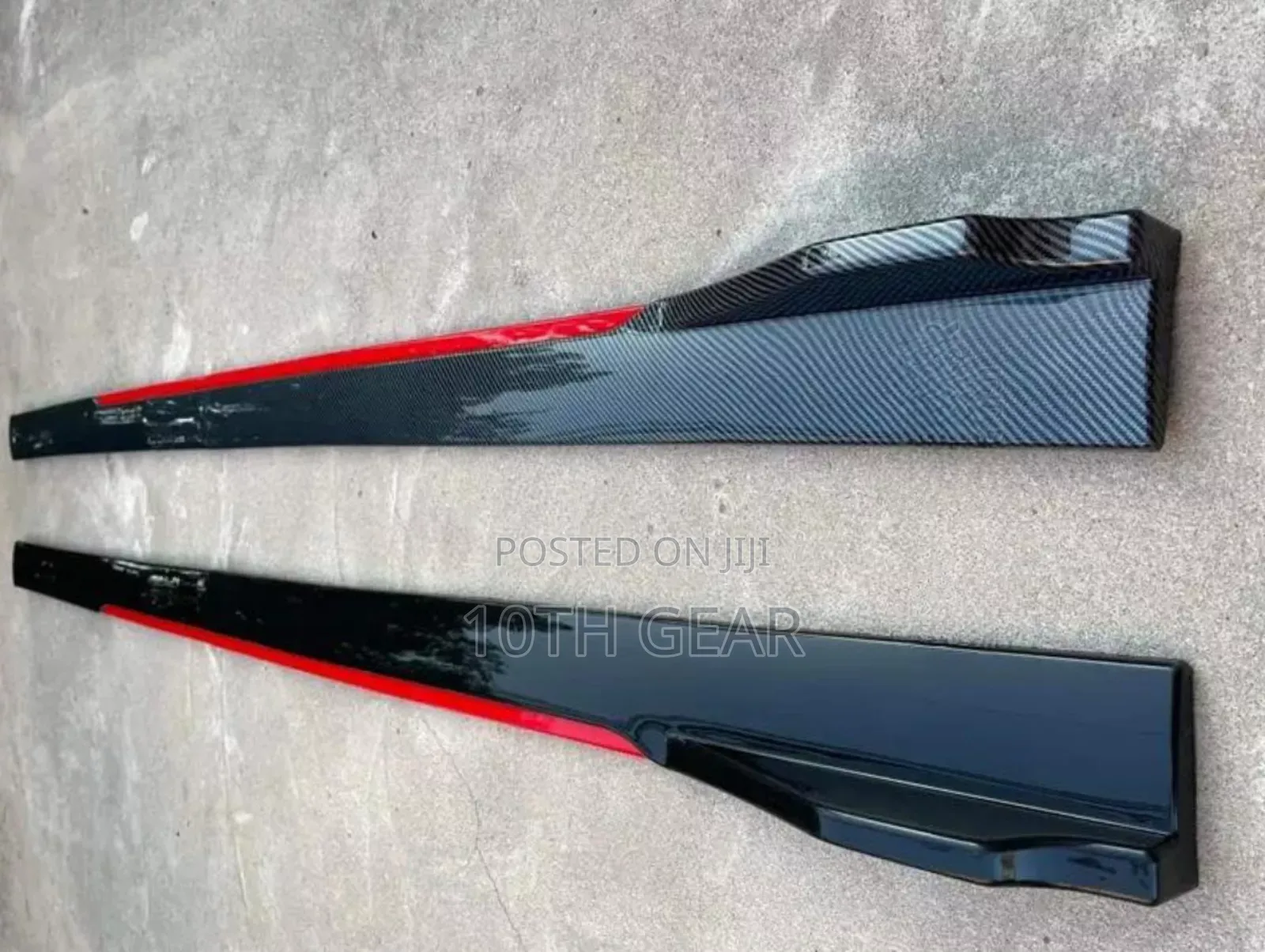 Side Skirt Red Black