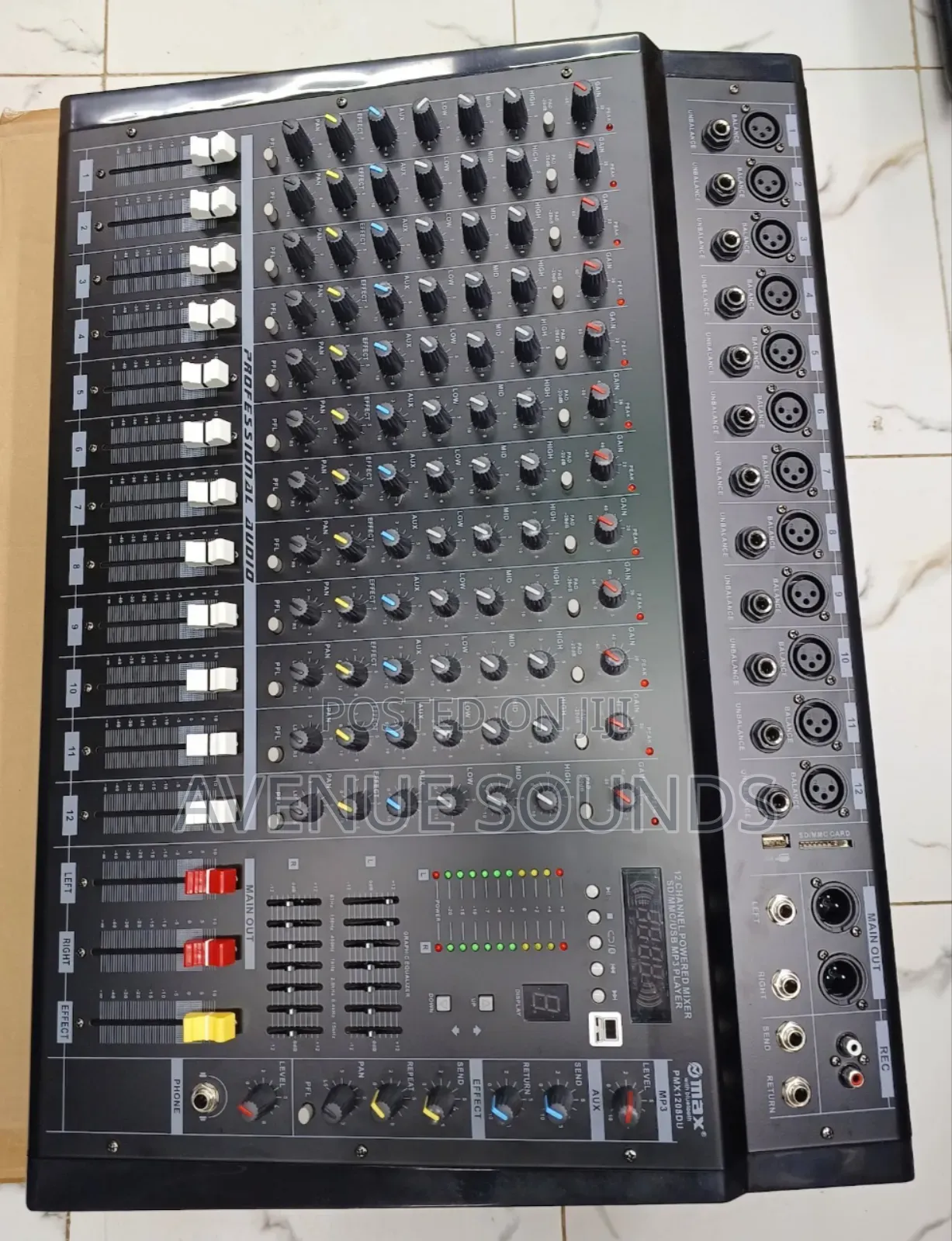 Professional Max 12 Channels Powered Mixer