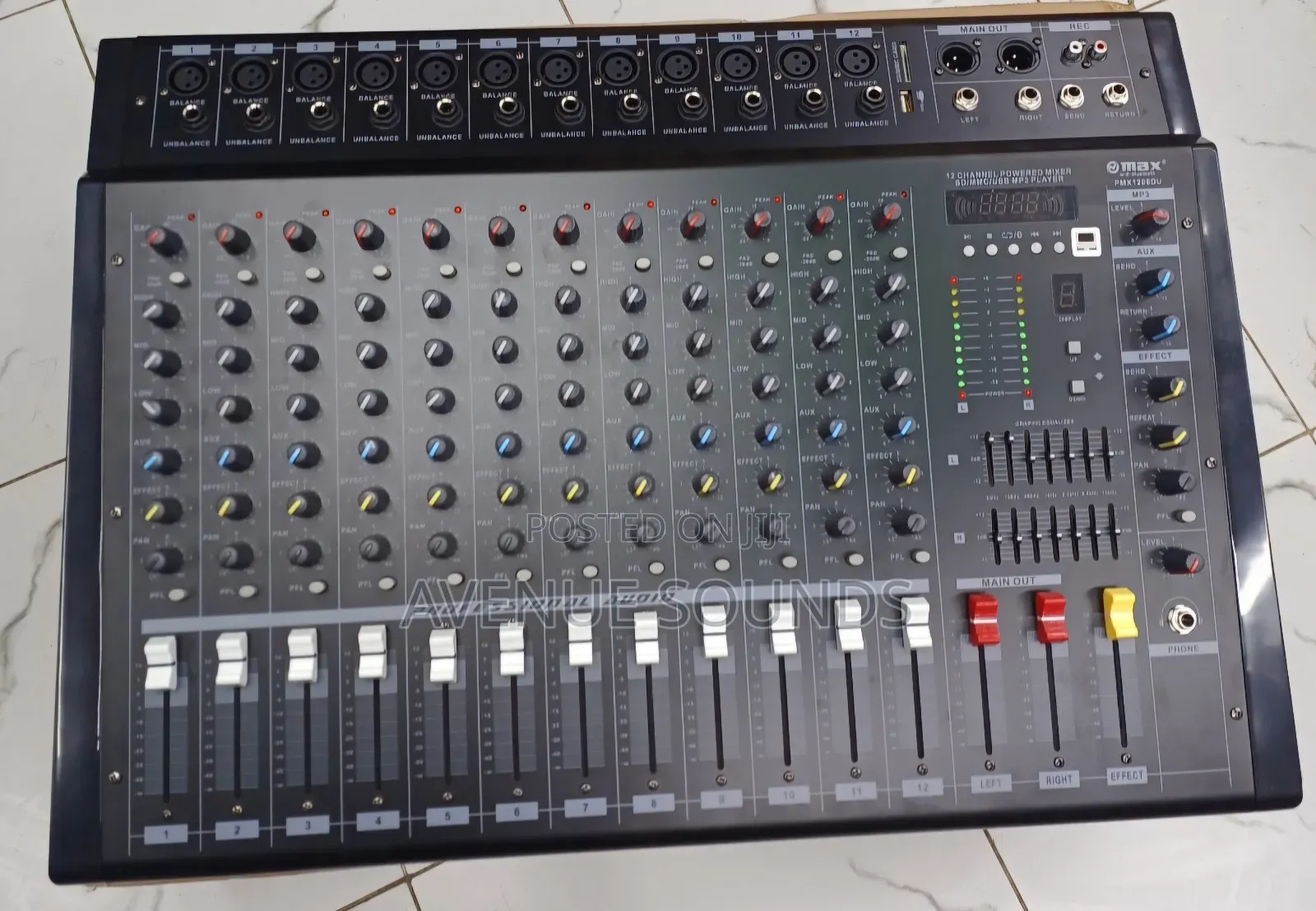 Professional Max 12 Channels Powered Mixer