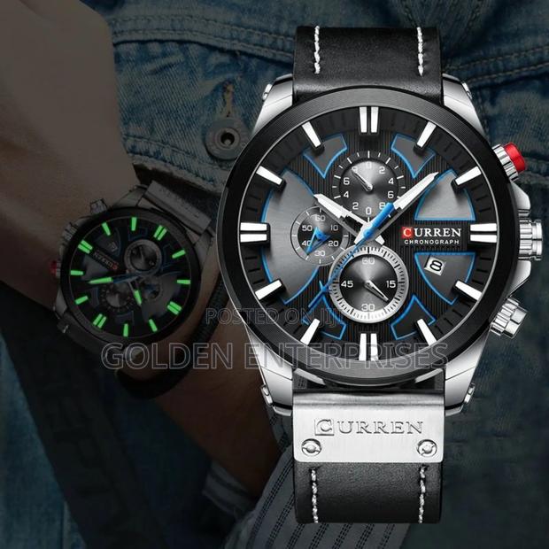 CURREN Chronograph Gents Watch Leather Strap