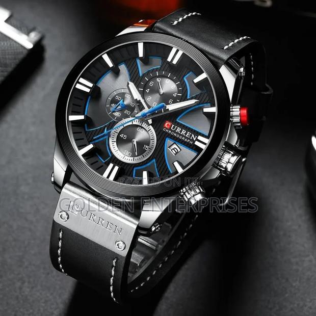CURREN Chronograph Gents Watch Leather Strap