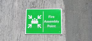 Fire Assembly Point Sign Plate - main view