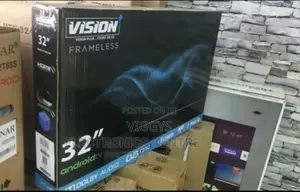 Vision Plus 32′′ Frameless Smart Android LED TV –