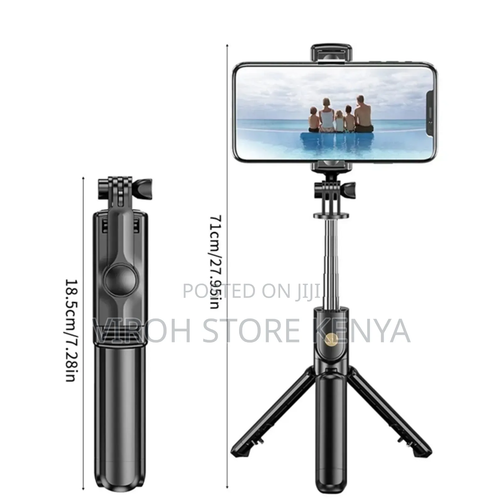 P66 Tripod Stand Selfie Stick With Bluetooth Remote Control
