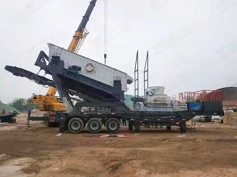 60-300tph Tyre Type Mobile Portable Sand Cone Crusher Plant