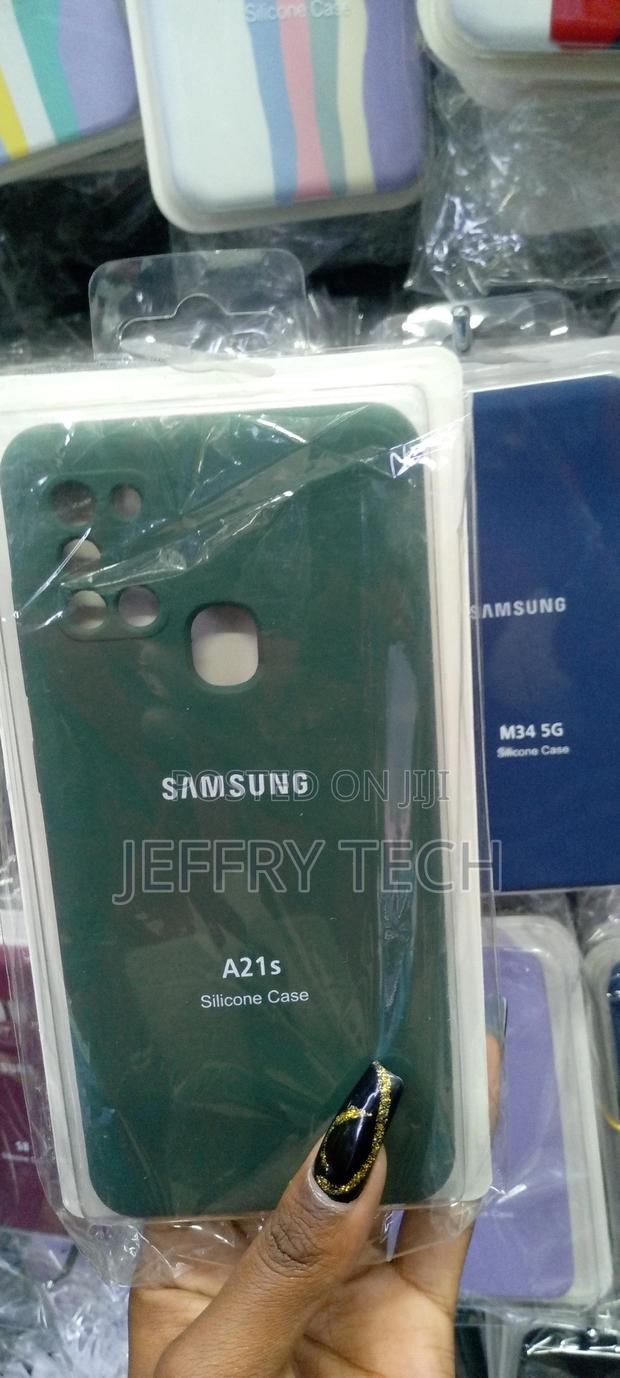 Soft Silicone Case for Samsung Galaxy A21S Green - main view