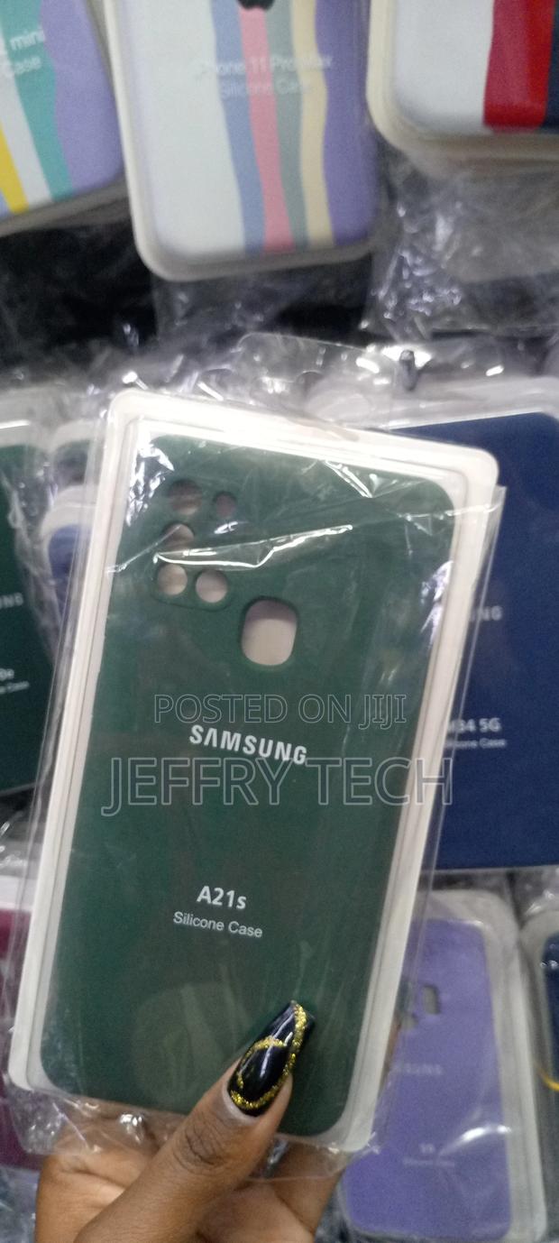 Soft Silicone Case for Samsung Galaxy A21S Green - thumbnail 3