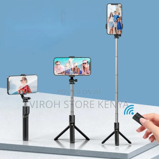 P66 Phone Stand Tripod With BT Remote Selfie Stick Tripod