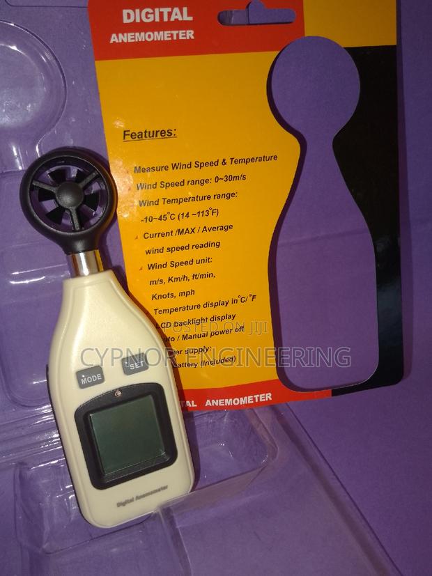 Pocket Sized Wind Sensor Digital Anemometer Device