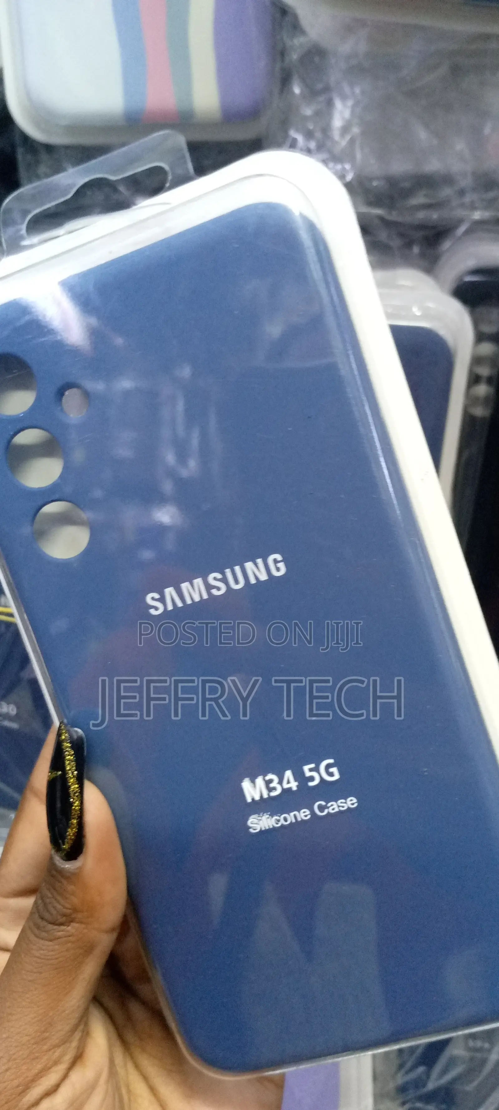 Blue Cover for Samsung Galaxy M34 5G, Flexible Silicone Sli