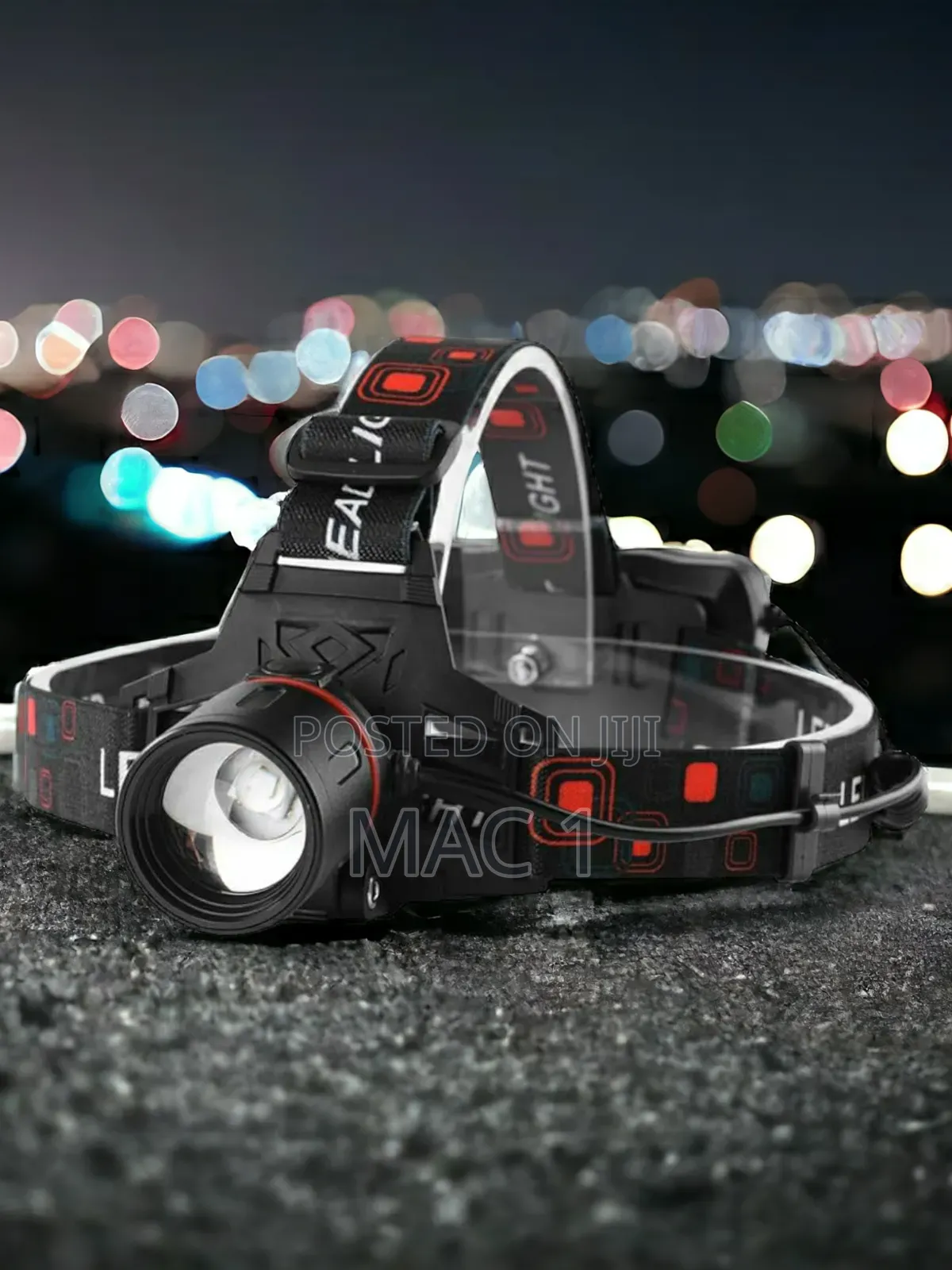 Single Lens Black Bright Rechargeable Lights