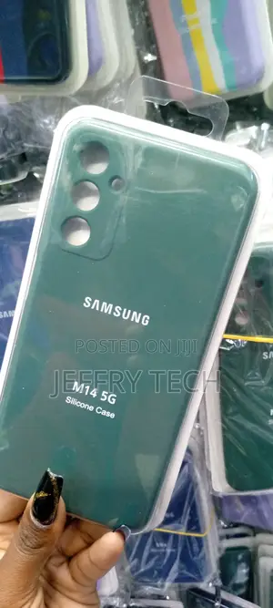 Samsung Galaxy M14 5G Case Cover Green Slim Fit Soft Back TP