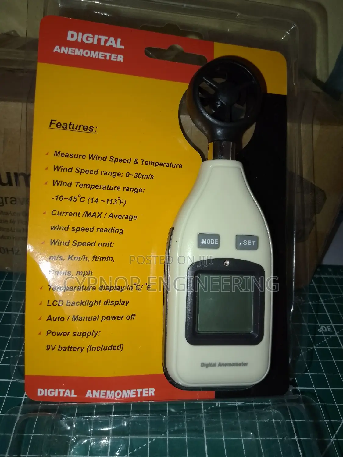 Handheld Wind Speed Tracker Portable Anemometer