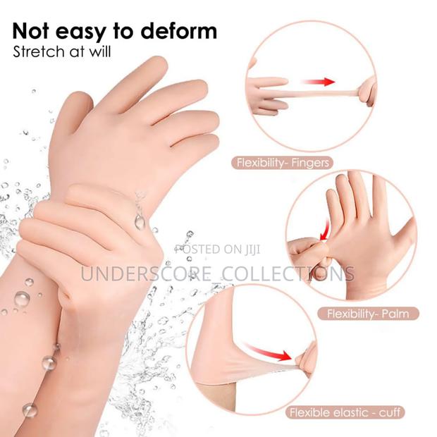 *1pair Silicone Moisturizing Gloves Anti Cracking Spa* - main view