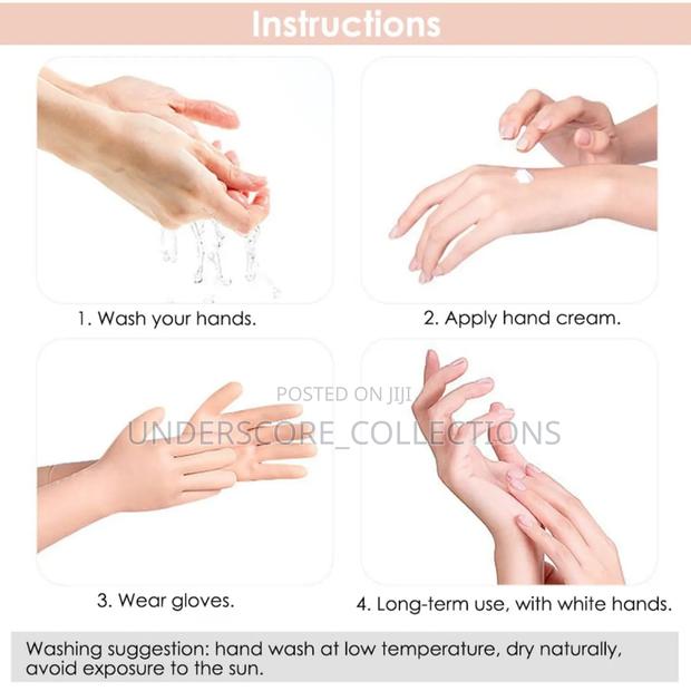 *1pair Silicone Moisturizing Gloves Anti Cracking Spa* - thumbnail 2