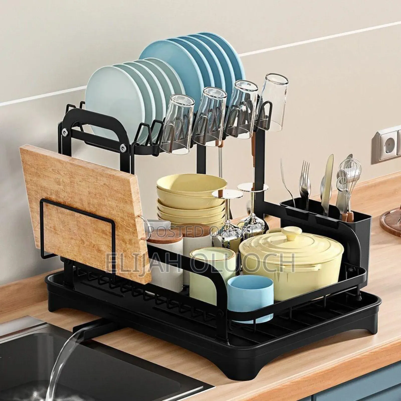 Carbon 2-Tie Dish Rack
