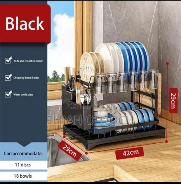 Quality Carbon 2-Tie Dish Rack - thumbnail 3