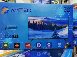 Amtec 32" Inches Frameless Smart Android TV With Bluetooth.