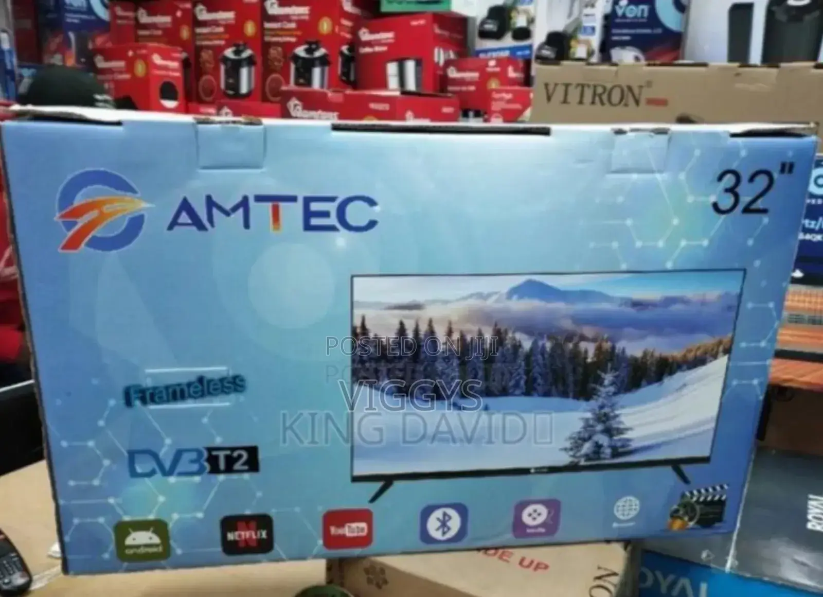 Amtec 32 Inch Smart Android TV With BT (Frameless ).