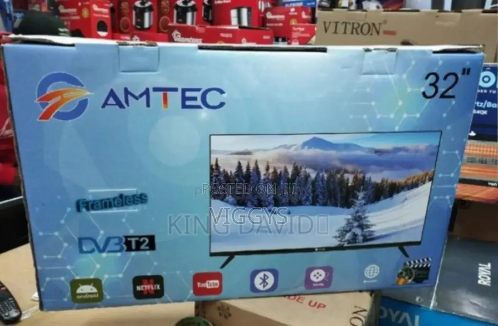 Amtec 32 Inch Smart Android TV With BT (Frameless ).