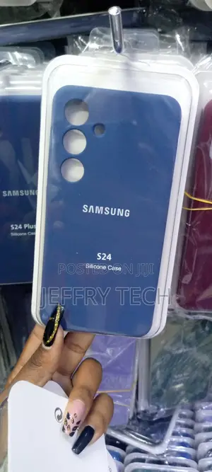 Samsung Galaxy S24 Silicone Case, Slim Fit Premium Blue