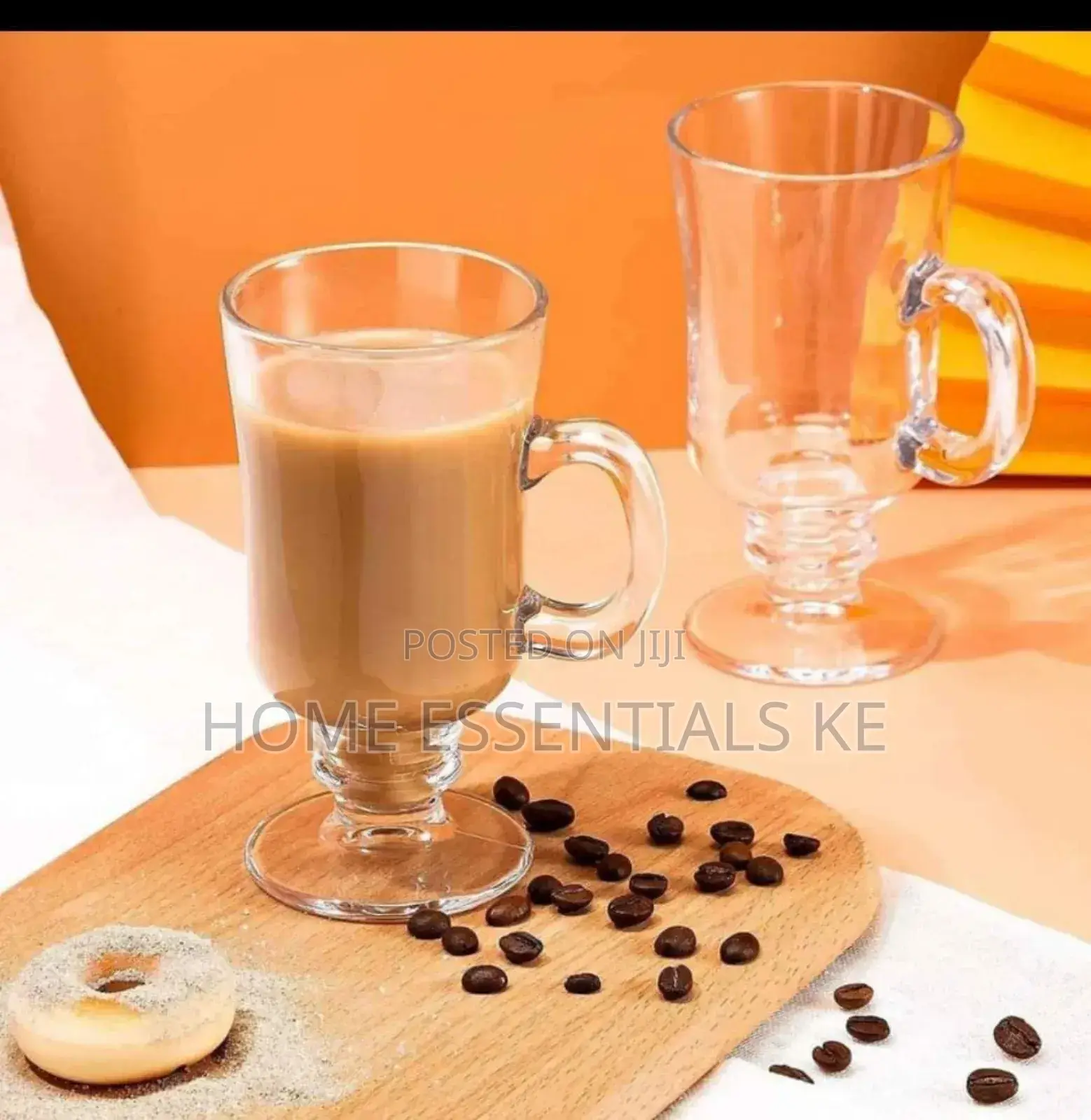 6pcs Glass Latte Mugs Set