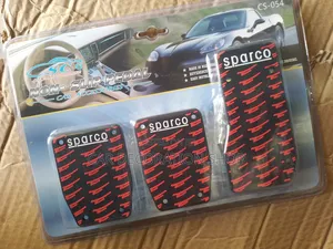 Red Black 3pc Manual Pedal Covers