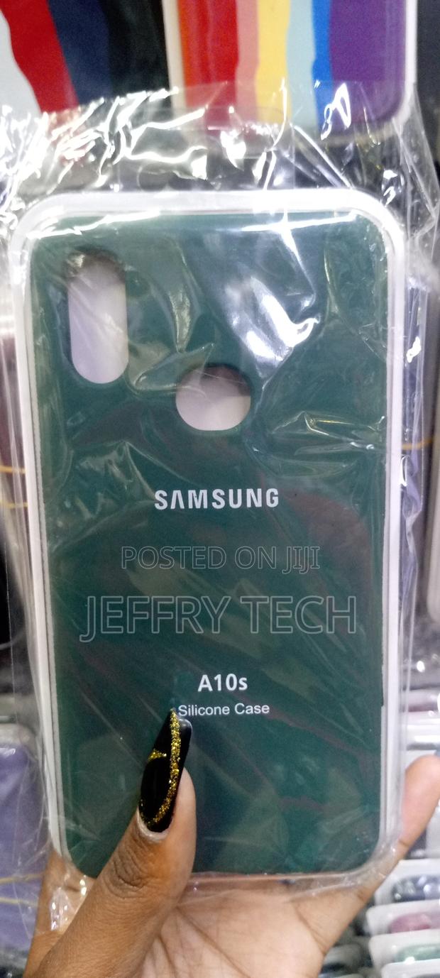 Green Color Silicone Samsung A10S Phone Cover/Case - main view