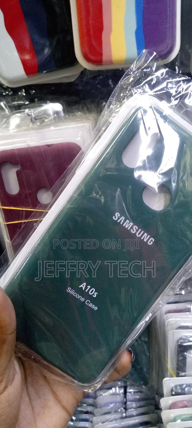 Green Color Silicone Samsung A10S Phone Cover/Case - thumbnail 3