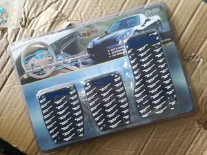 Black White Strips Manual Nonslip Pedal Cover
