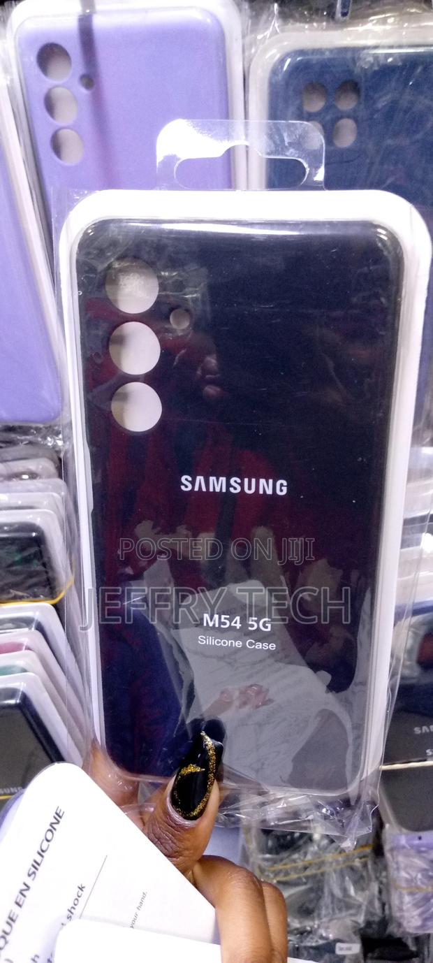 Samsung Galaxy M54 5G Silicone Case TPU Protector Black - main view