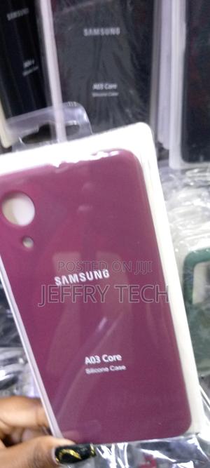 Basic Case for Samsung Galaxy A03 Core (Silicone_maroon Red) - thumbnail 2