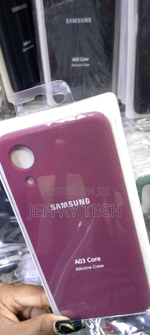 Basic Case for Samsung Galaxy A03 Core (Silicone_maroon Red) - thumbnail 3