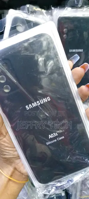 Silicone Back Cover for Samsung A03s- Black