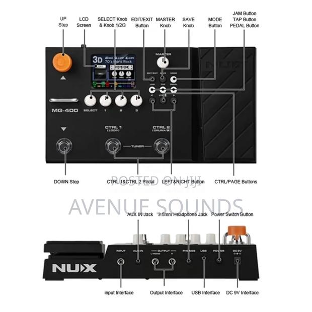 NUX MG-400 Professional Guitar Effect Pedal - thumbnail 3