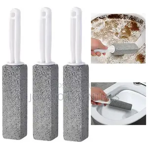 Toilet Pumice Stone Cleaner Brush With Handle for Stain Removal