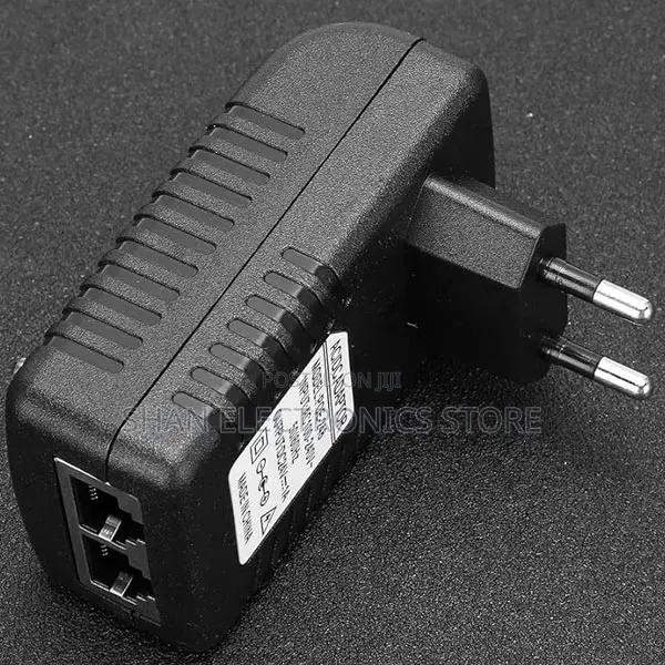1pc Poe Adapter Dc 24v 1a Wall Socket Ethernet Injector ^